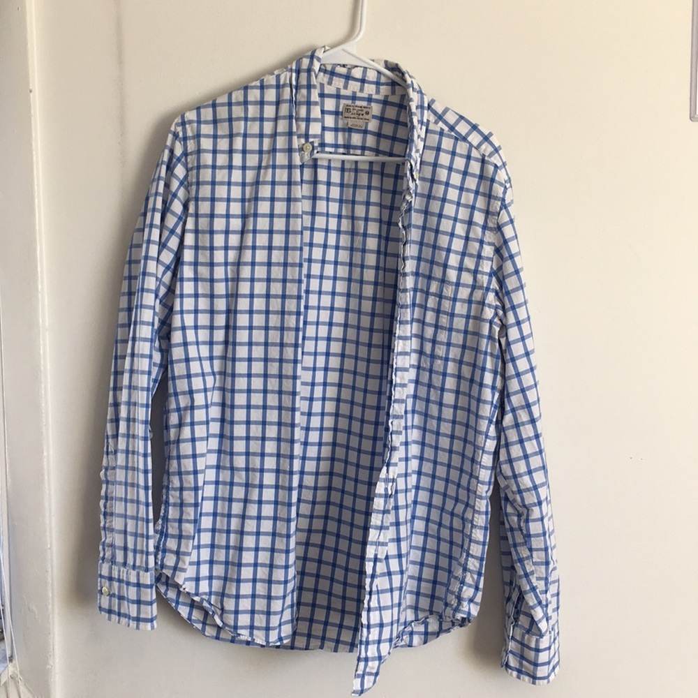 J Crew cotton plaid button down